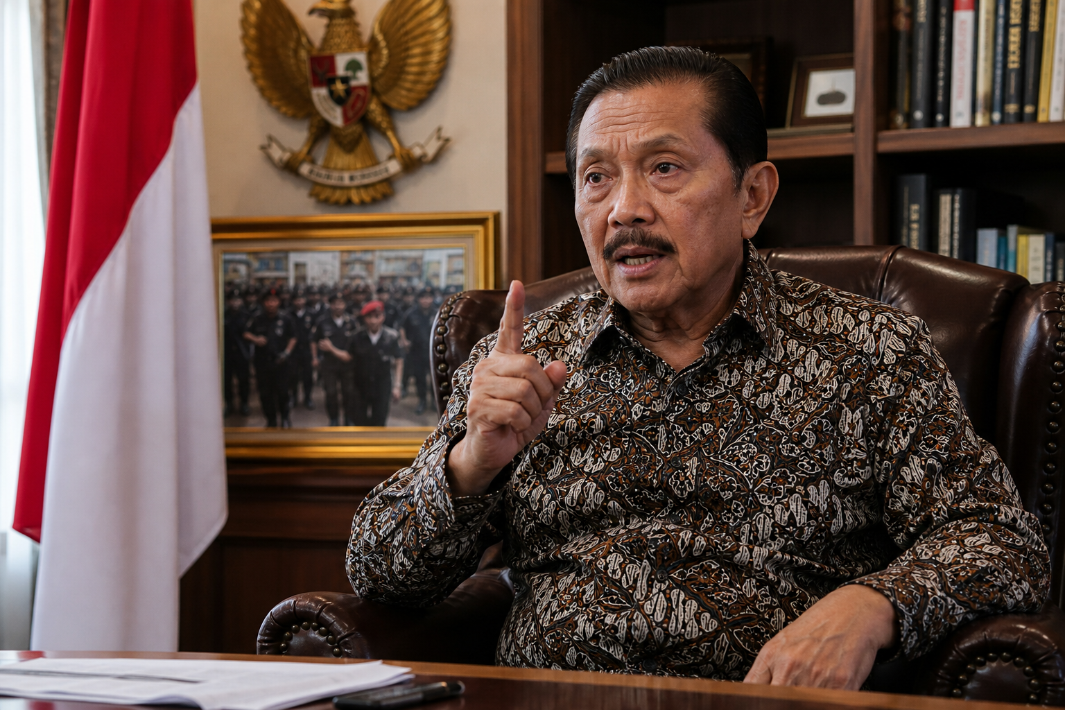 Foto jurnalistik untuk berita A.M. Hendropriyono Ingatkan Waspada Adu Domba Sesama Anak Bangsa