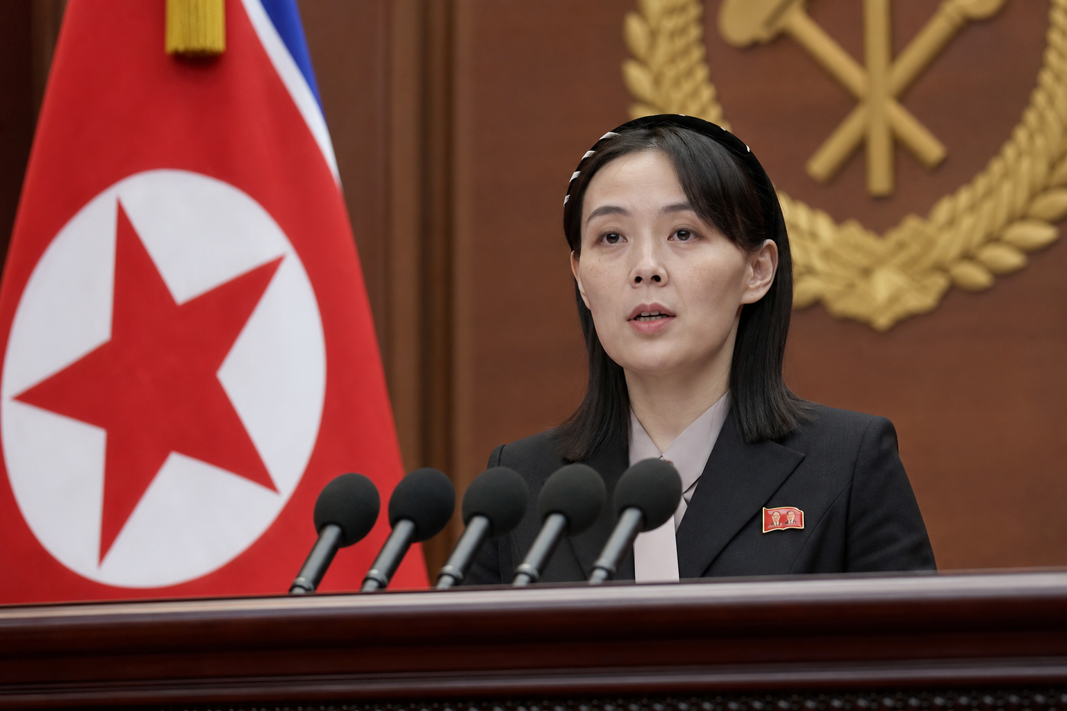 Foto jurnalistik untuk berita Adik Kim Jong Un Kecam Keras Seruan Denuklirisasi dari Kelompok G7