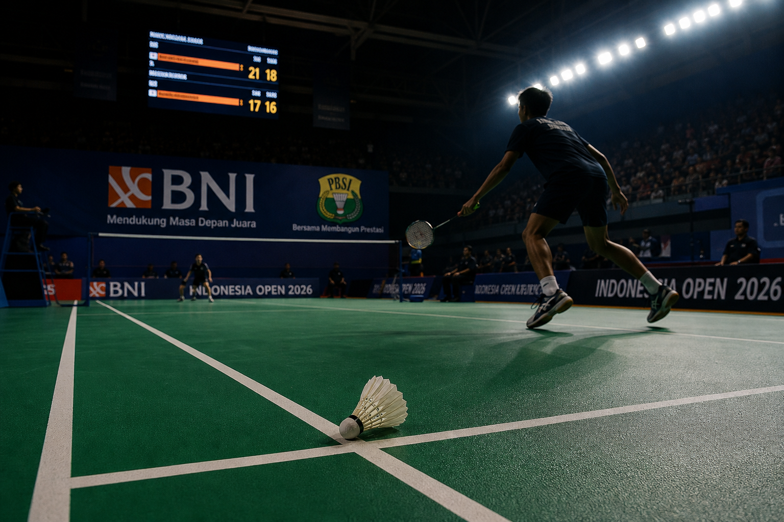 Foto jurnalistik untuk berita BNI dan PBSI Kolaborasi Cetak Generasi Baru Berprestasi di Indonesia Open 2026