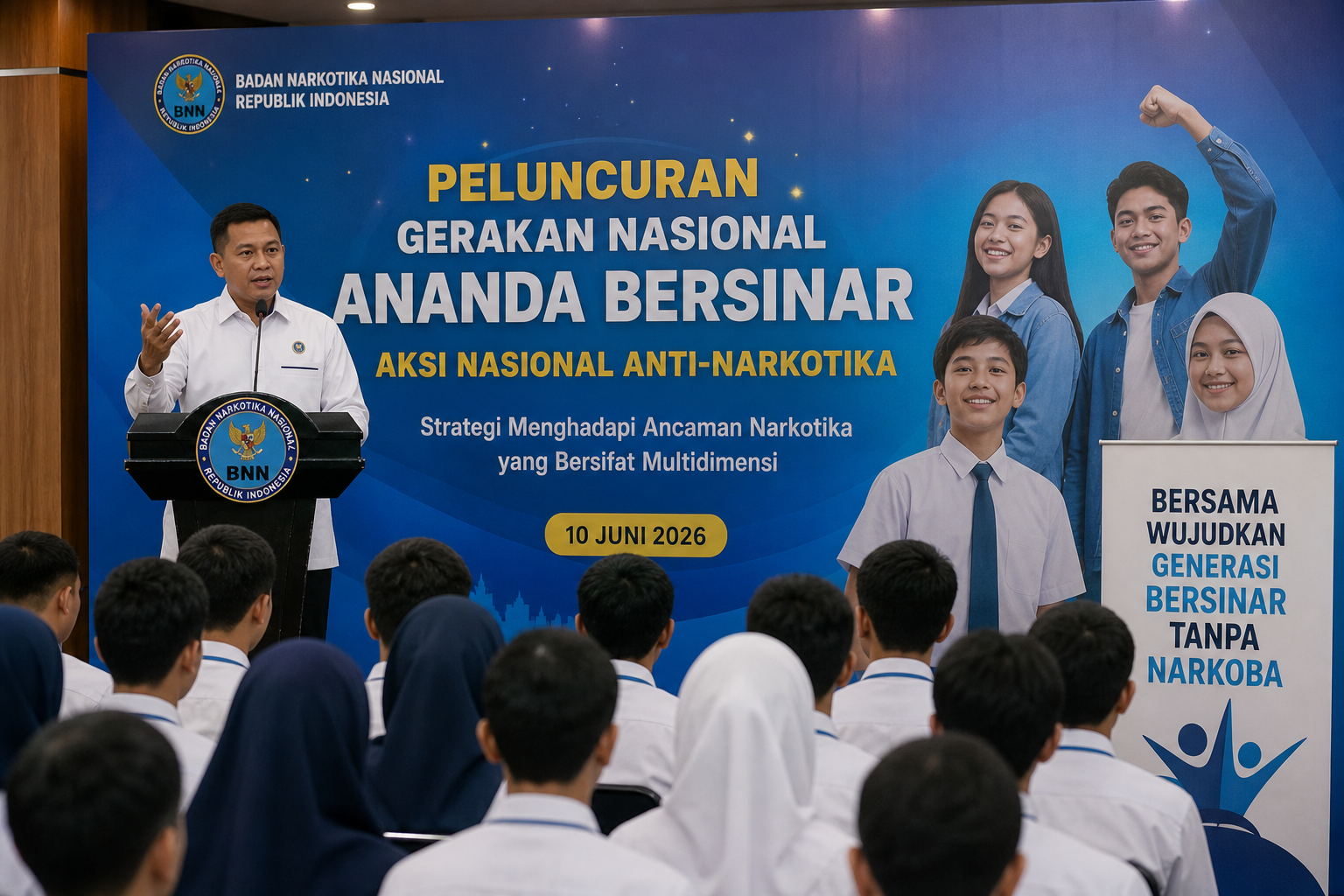 Foto jurnalistik untuk berita BNN Luncurkan Gerakan Ananda Bersinar untuk Hadapi Ancaman Narkotika Multidimensi