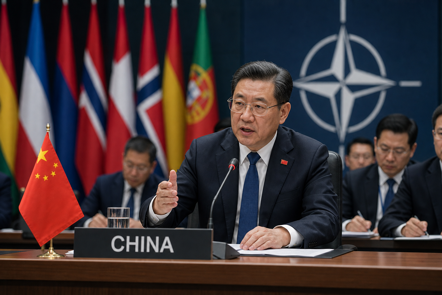 Foto jurnalistik untuk berita China Desak NATO Evaluasi Peran dalam Perdamaian dan Stabilitas Dunia