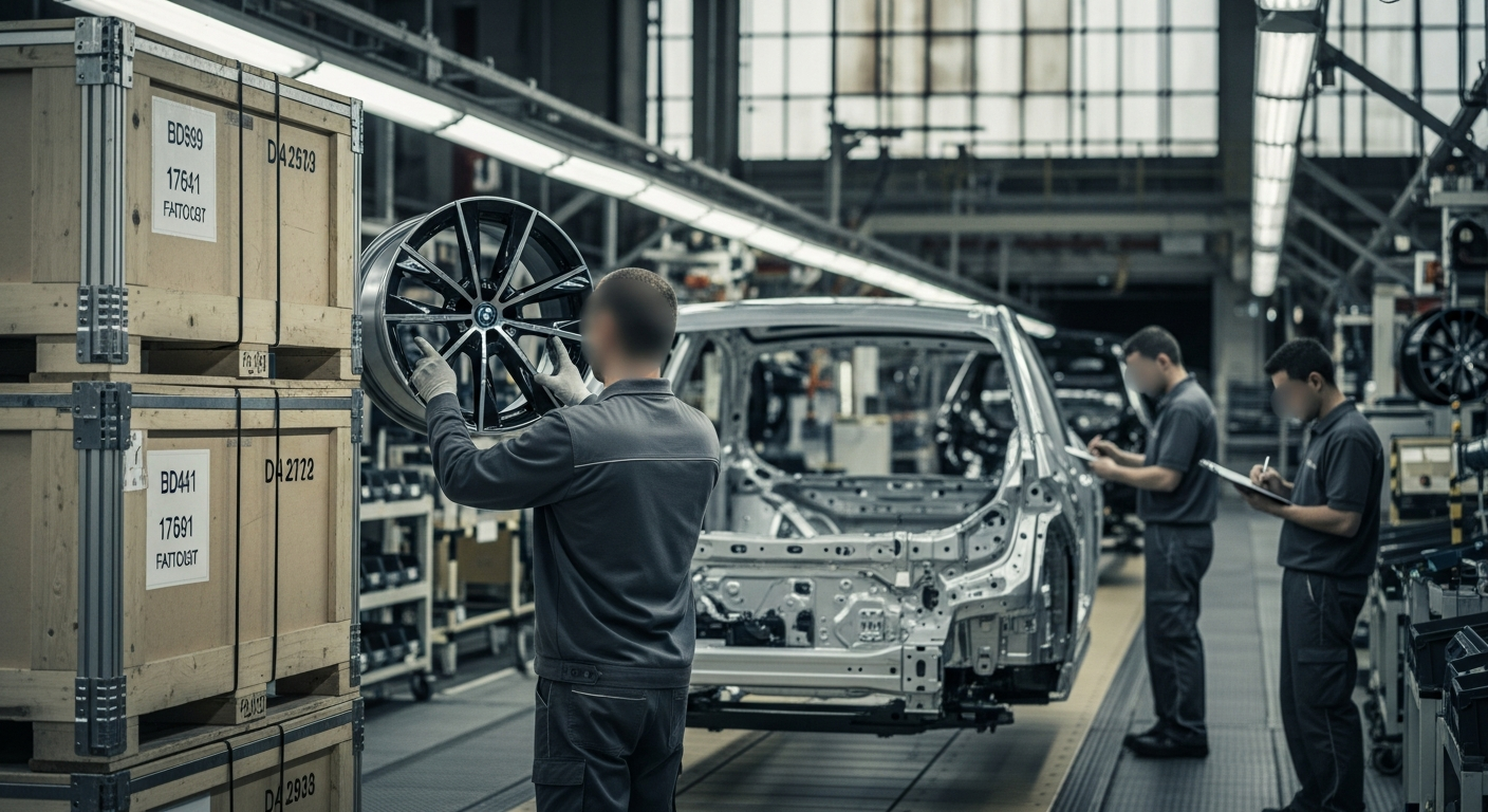 Foto jurnalistik untuk berita BMW Hentikan Sementara Produksi iX1 di Eropa Akibat Kelangkaan Velg