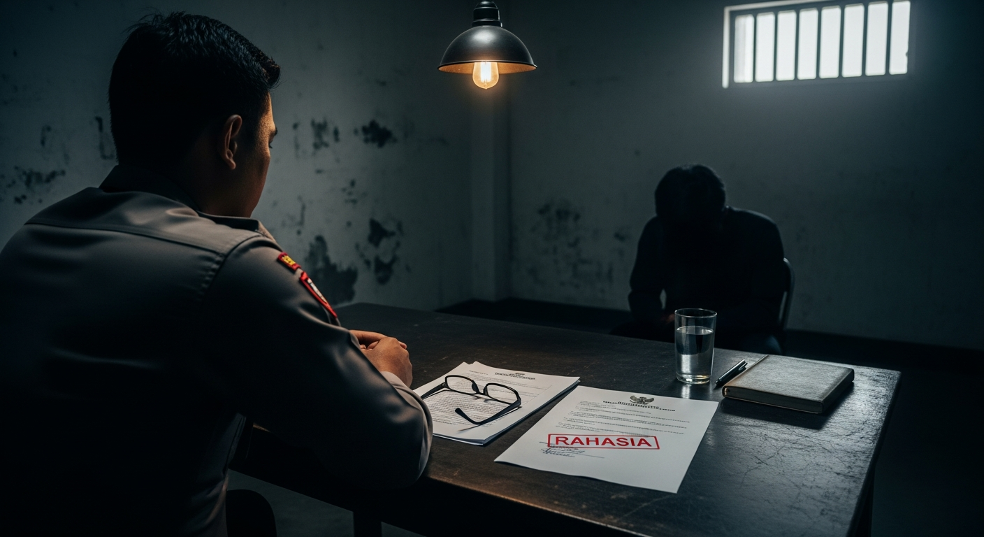 Foto jurnalistik untuk berita Polisi dalami dugaan hubungan sesama jenis dalam kasus mutilasi di Depok