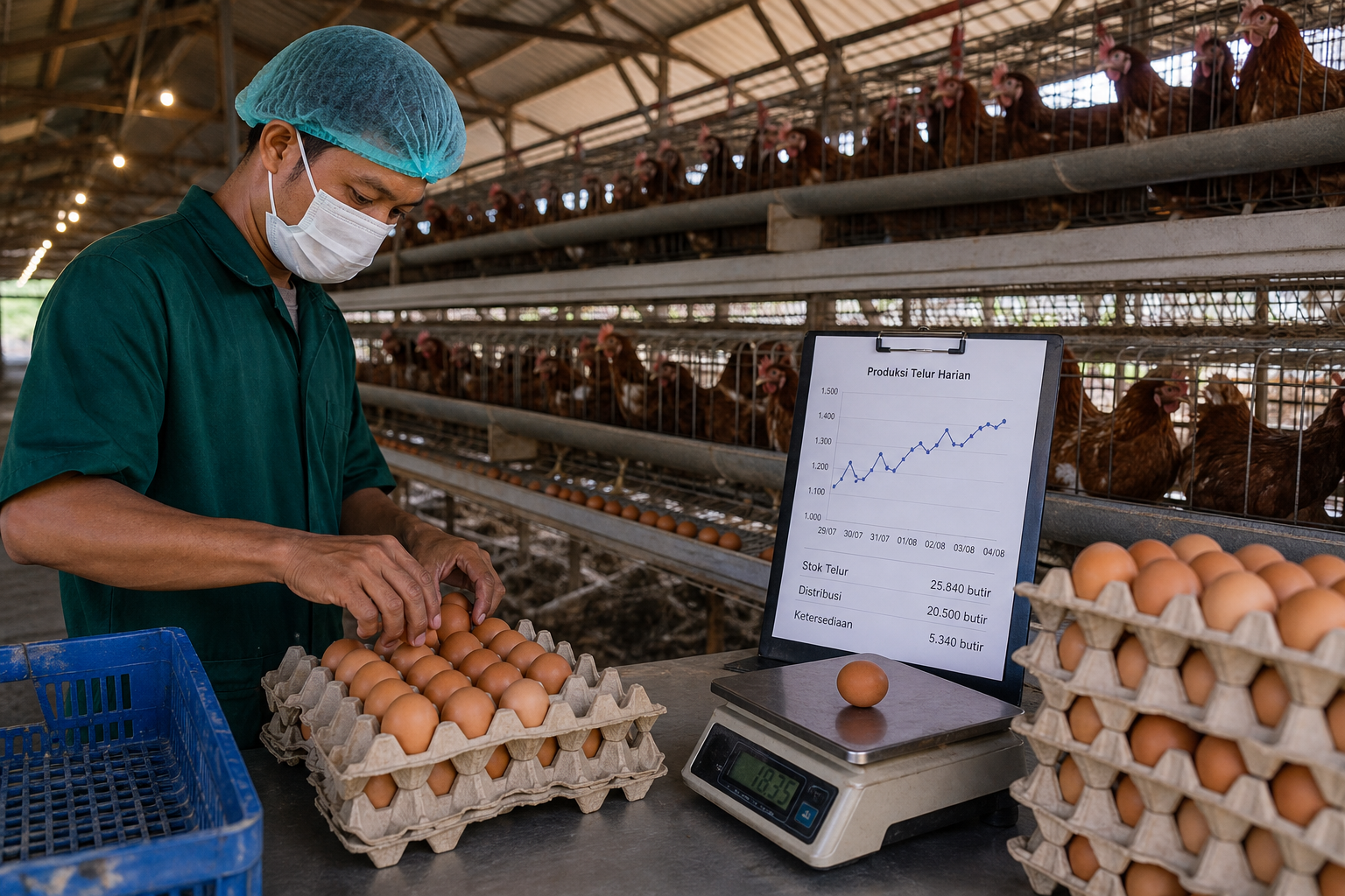 Foto jurnalistik untuk berita Kementan Usulkan Telur Ayam Masuk Skema Cadangan Pangan Pemerintah