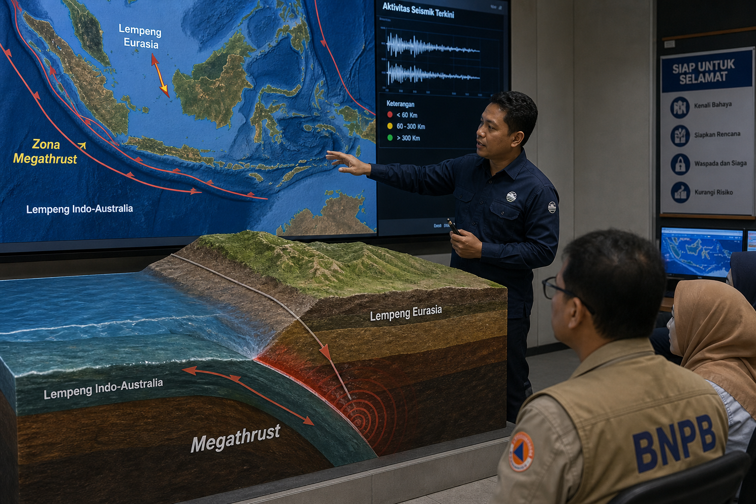 Foto jurnalistik untuk berita Kenapa Indonesia sering gempa? Ini penyebab dan penjelasan megathrust