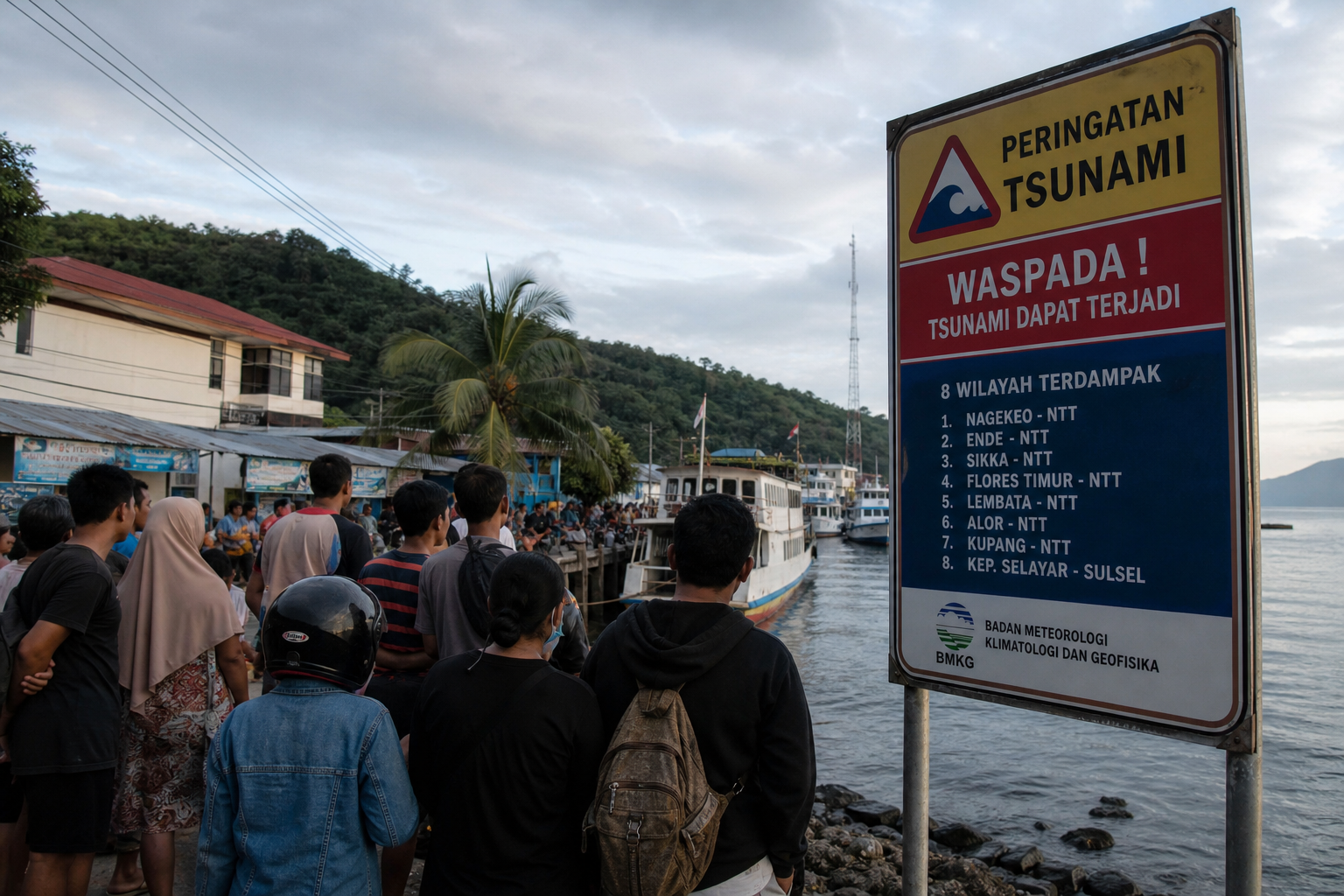 Foto jurnalistik untuk berita Gempa Magnitudo 7 Guncang NTT, Warga Selayar Sulsel Rasakan Getaran Kuat