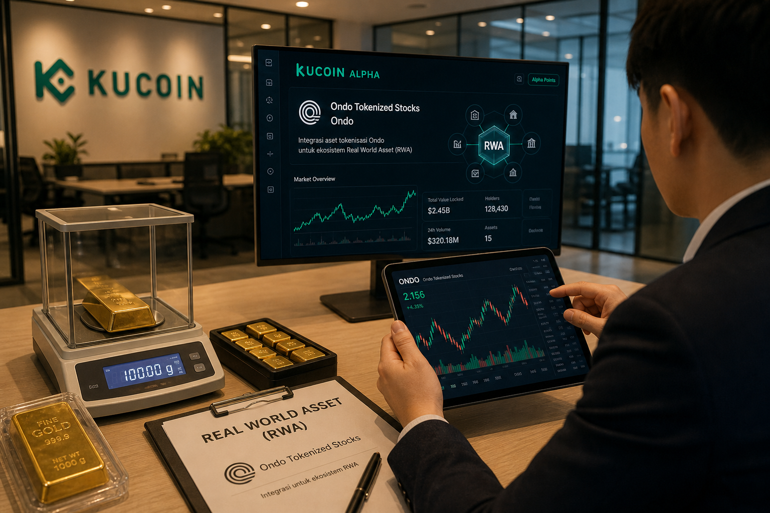Foto jurnalistik untuk berita KuCoin Integrasikan Aset Tokenisasi Ondo untuk Perkuat Ekosistem RWA