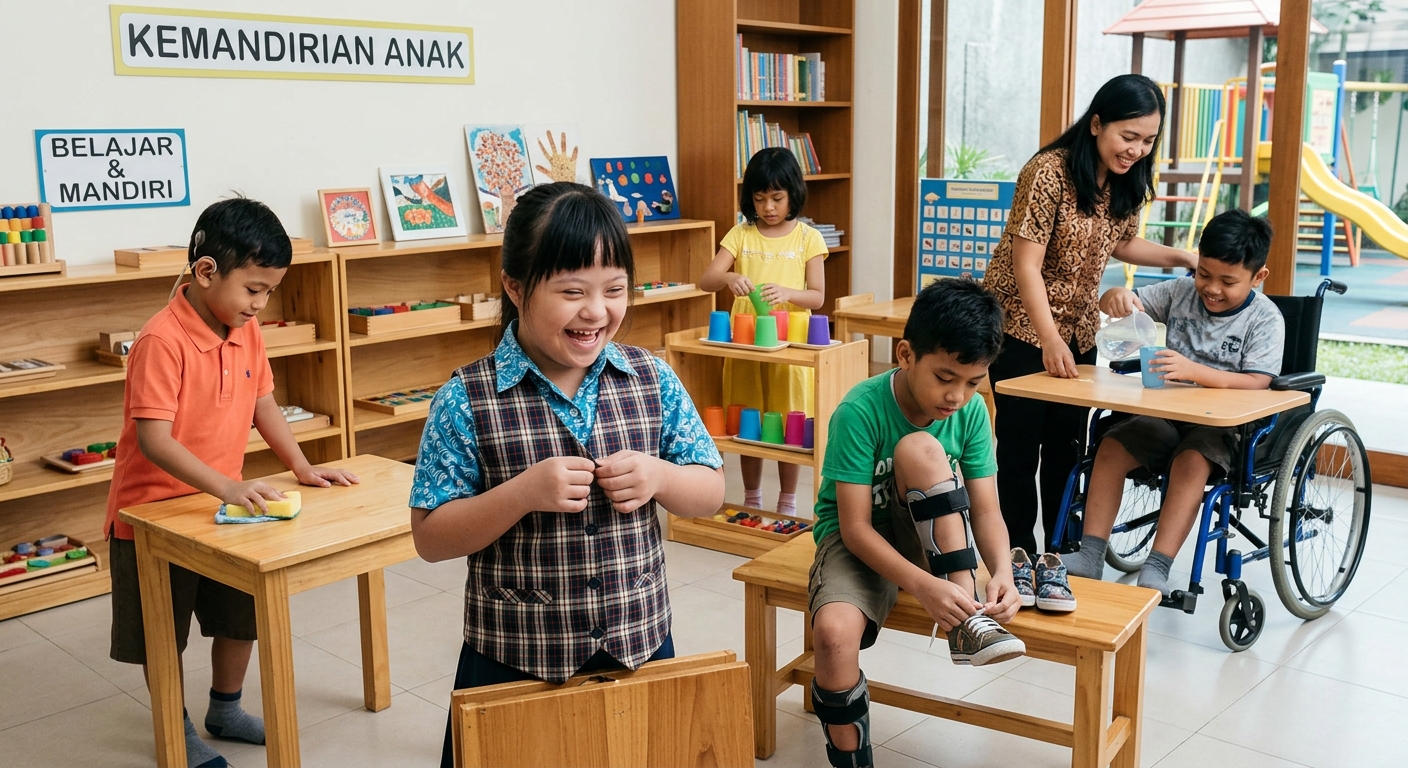 Foto editorial untuk berita Lembah Arang Sawahlunto Jadi Tempat Tumbuhnya Harapan Kemandirian Anak Berkebutuhan Khusus