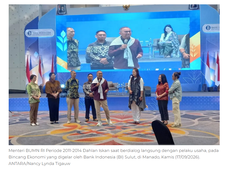 Foto editorial untuk berita Dahlan Iskan Semangati Pelaku Usaha Sulawesi Utara Hadapi Tantangan Ekonomi