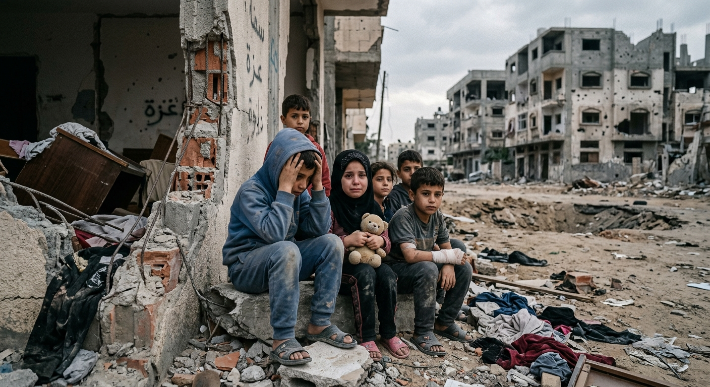 Foto editorial untuk berita Empat Warga Palestina Termasuk Dua Anak Tewas Akibat Serangan Israel