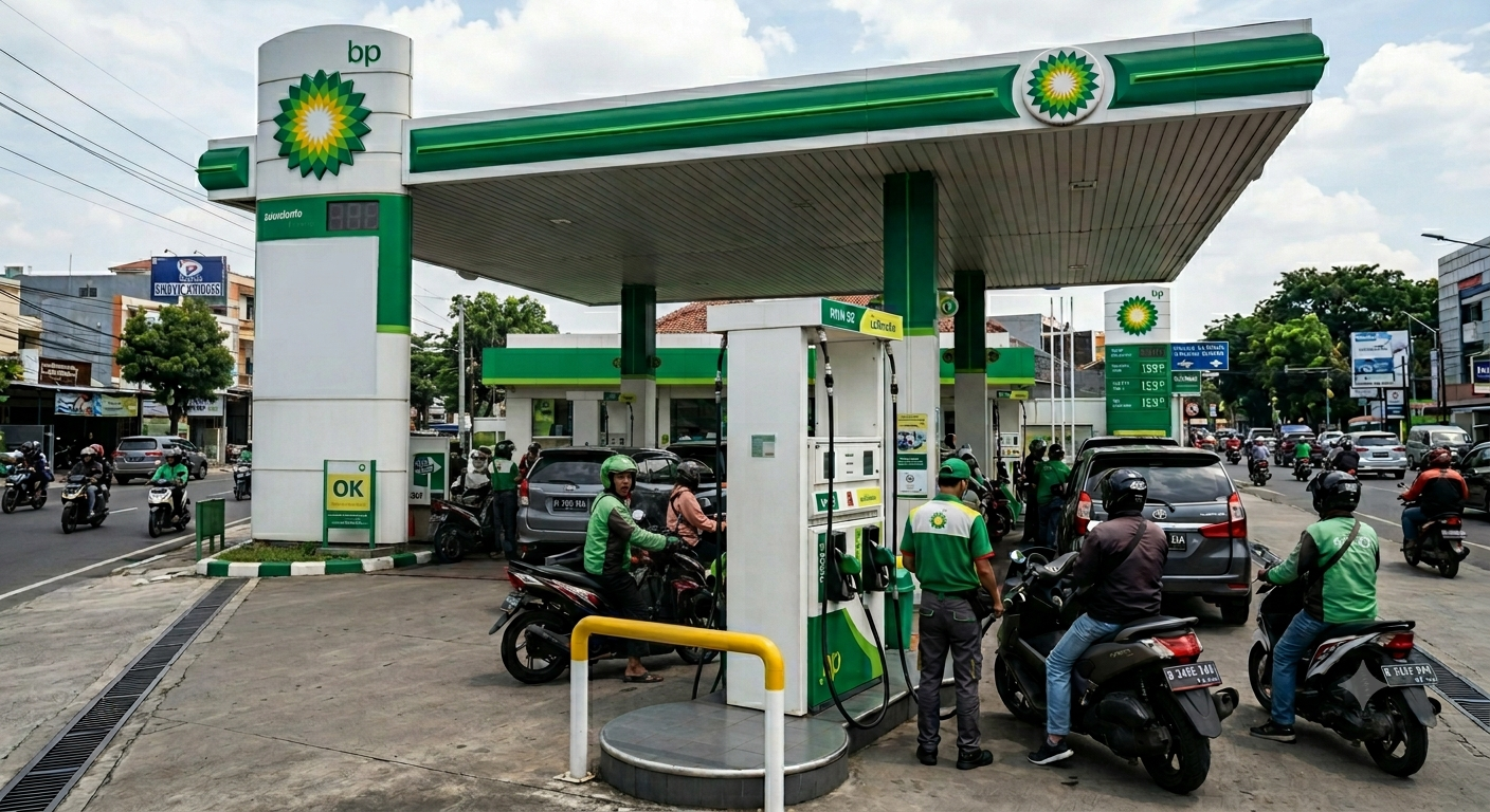 Foto editorial untuk berita Harga BBM RON 92 di SPBU bp Naik Menjadi Rp16.670 per Liter