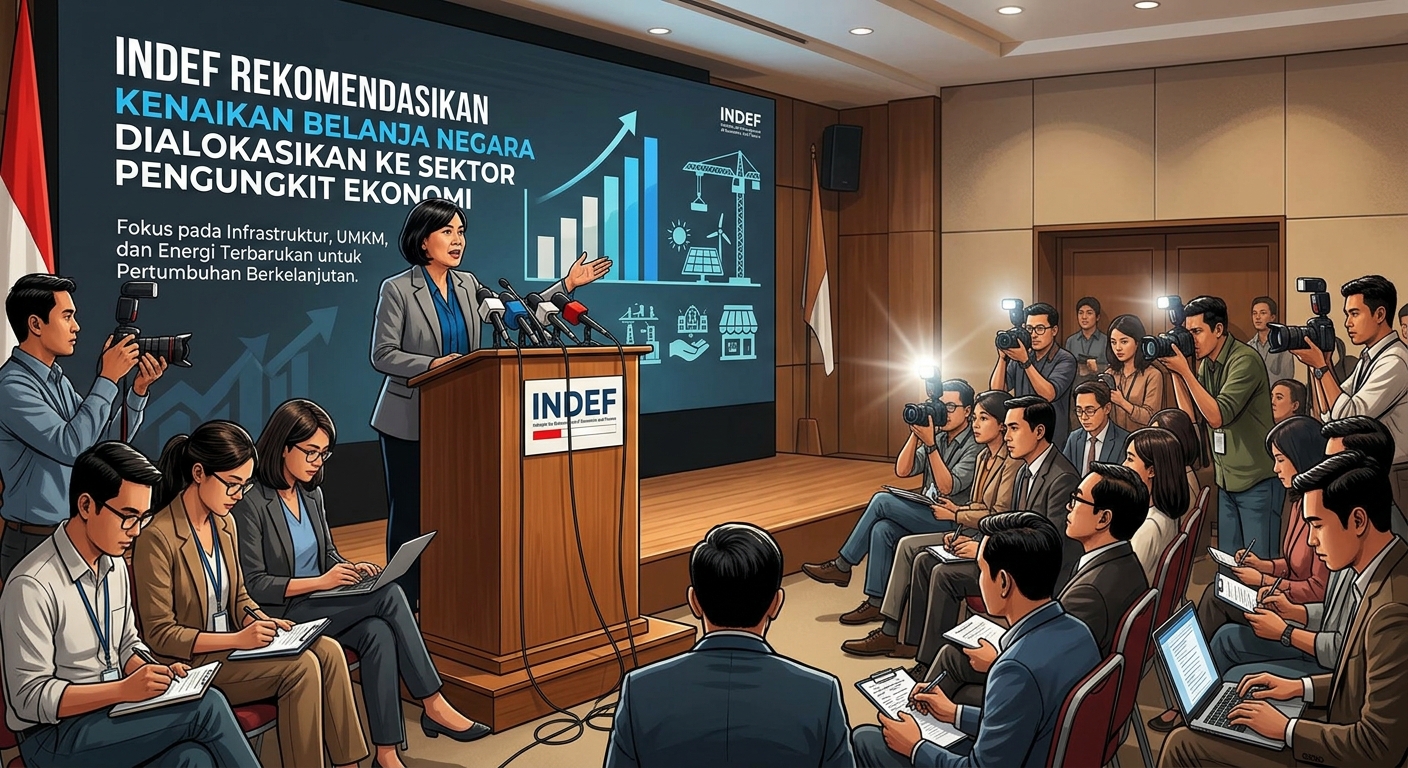 Foto editorial untuk berita INDEF Rekomendasikan Kenaikan Belanja Negara Dialokasikan ke Sektor Pengungkit Ekonomi