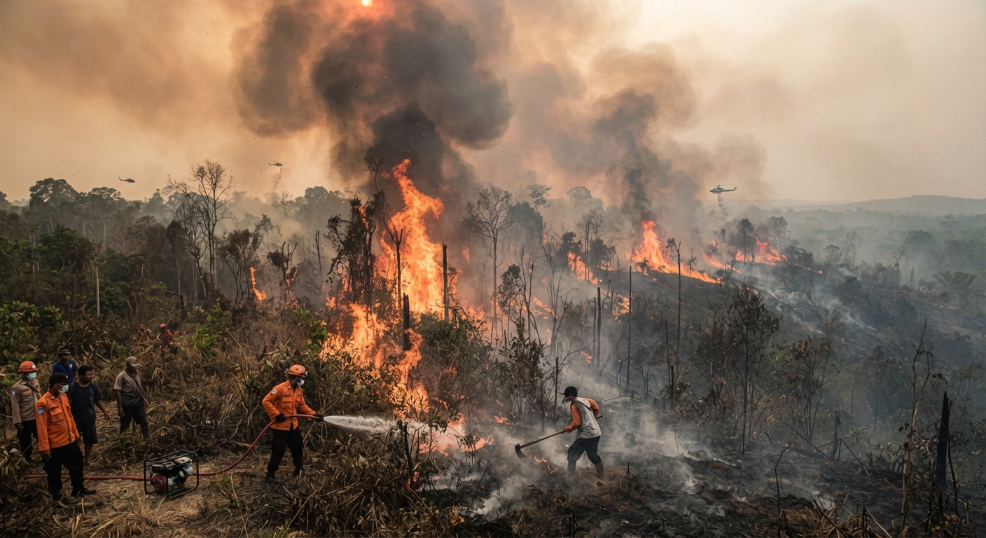Foto editorial untuk berita Ragam Berita Nasional: Dari Tata Kelola AI hingga Karhutla Sumsel