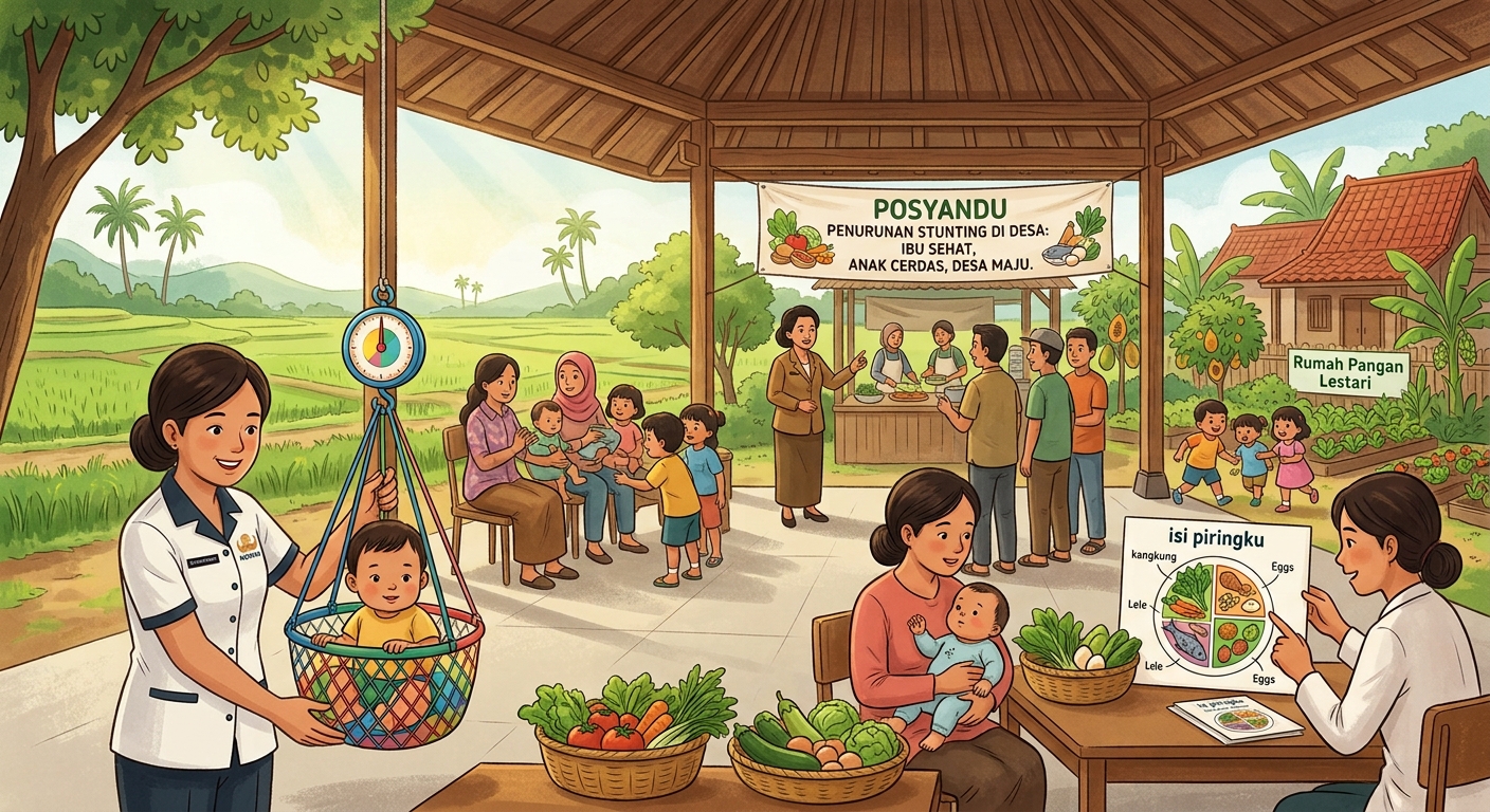 Foto editorial untuk berita Kemendes Minta Seluruh Desa Lampaui Target Konvergensi Stunting