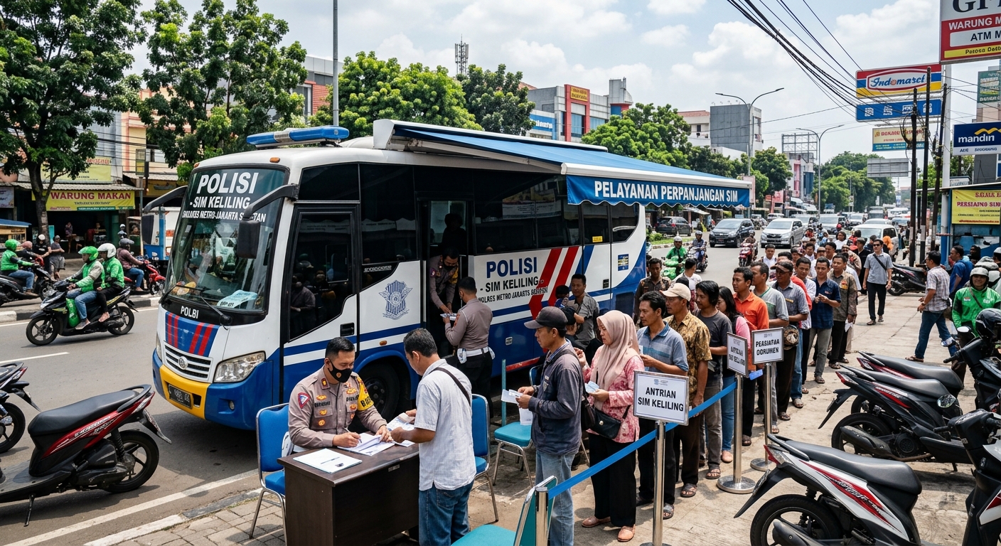 Foto editorial untuk berita Lima Lokasi di Jakarta Sediakan Layanan SIM Keliling pada Selasa