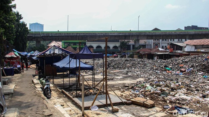 Foto editorial untuk berita Pedagang Taman Puring Tagih Janji Revitalisasi Pemprov DKI Pascakebakaran