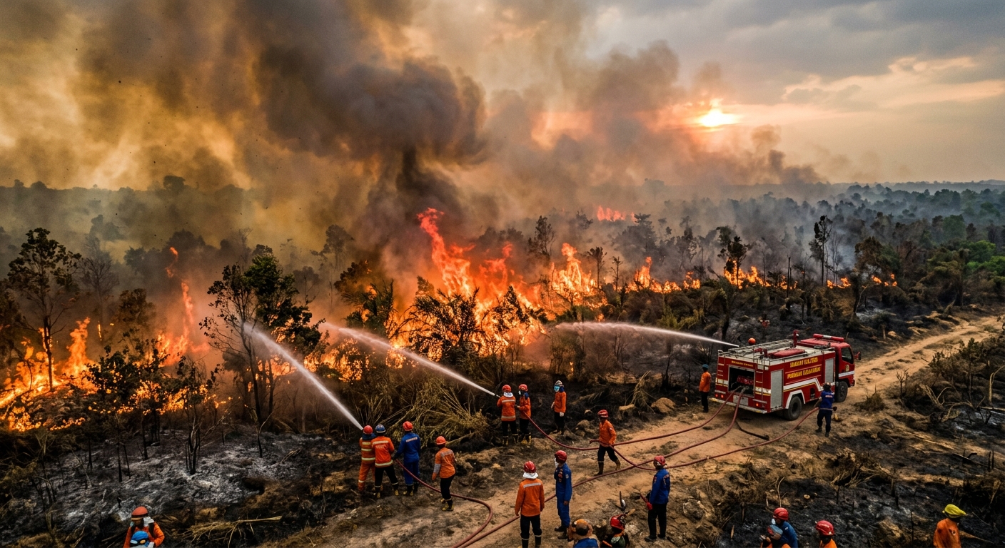 Foto editorial untuk berita Pemkot Bengkulu Catat 46 Kejadian Karhutla Selama Musim Kemarau