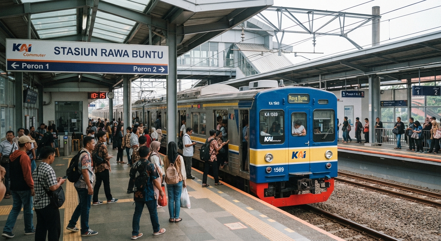 Foto editorial untuk berita Perumnas Optimalkan Akses Stasiun Rawa Buntu melalui Pemindahan Tapping Gate