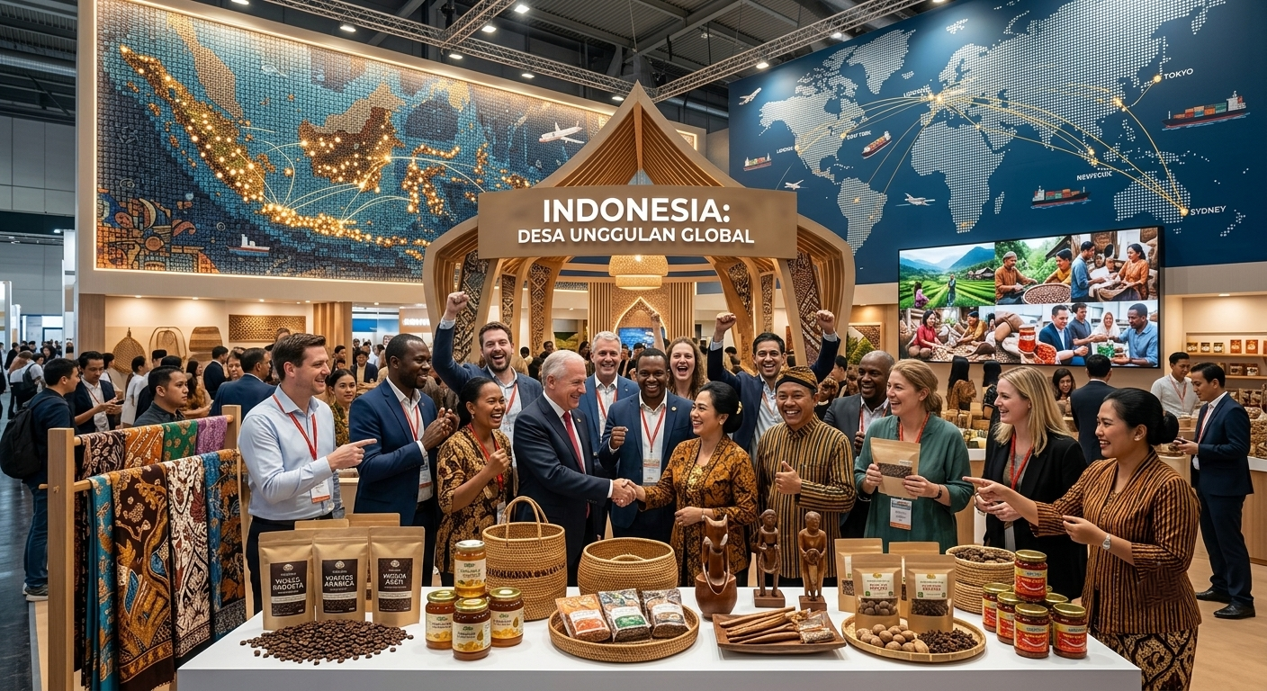Foto editorial untuk berita Produk Unggulan 339 Desa di Indonesia Berhasil Tembus Pasar Global