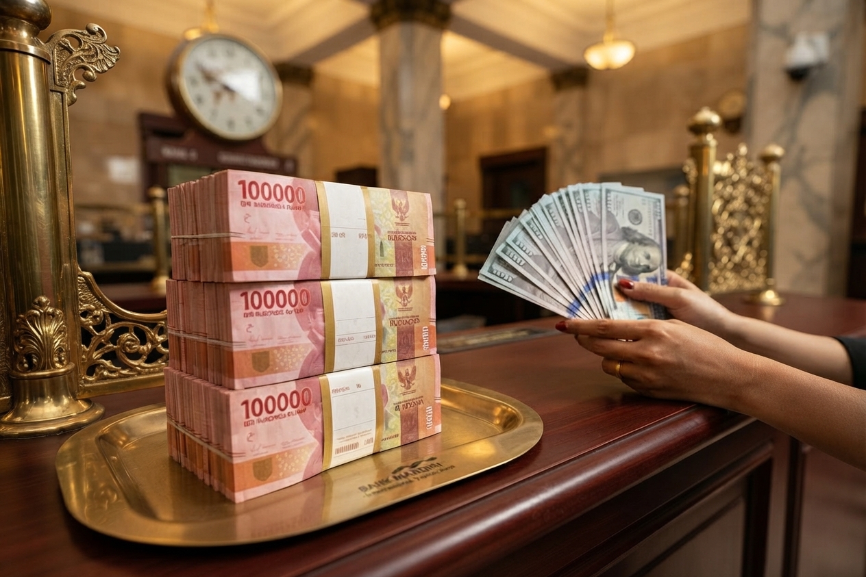 Foto editorial untuk berita Rupiah Menguat Terhadap Dolar AS Seiring Penurunan Harga Minyak Dunia