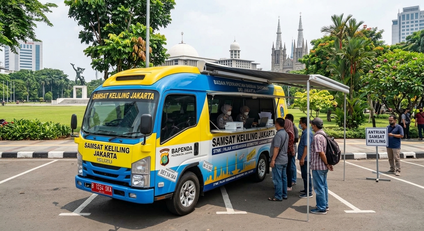 Foto editorial untuk berita Polda Metro Jaya Sediakan Layanan Samsat Keliling di 14 Titik Jadetabek Selasa Besok