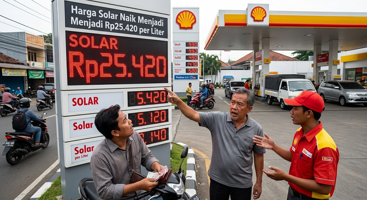 Foto editorial untuk berita Shell Umumkan Harga Solar Naik Menjadi Rp25.420 per Liter