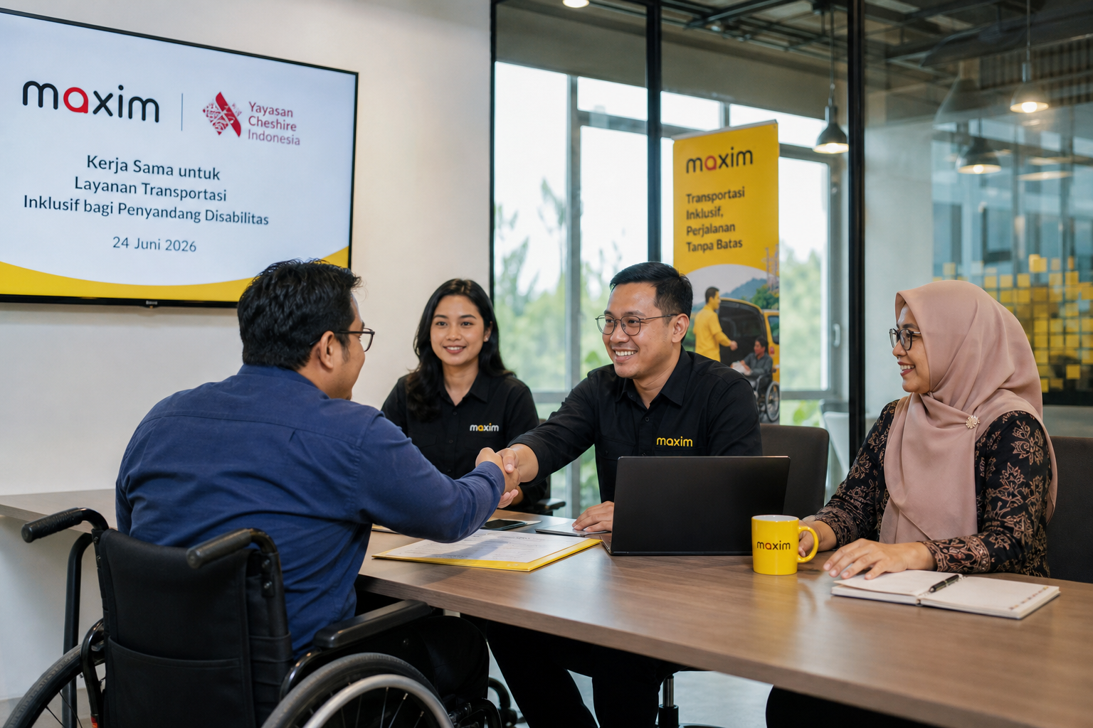 Foto jurnalistik untuk berita Maxim Indonesia Gandeng Yayasan Cheshire untuk Tingkatkan Layanan Inklusif bagi Penyandang Disabilitas