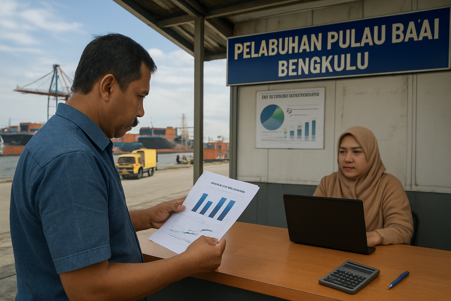 Foto jurnalistik untuk berita Pelabuhan Pulau Baai Bengkulu Targetkan Kenaikan Arus Kargo Curah Cair 30 Persen di 2026