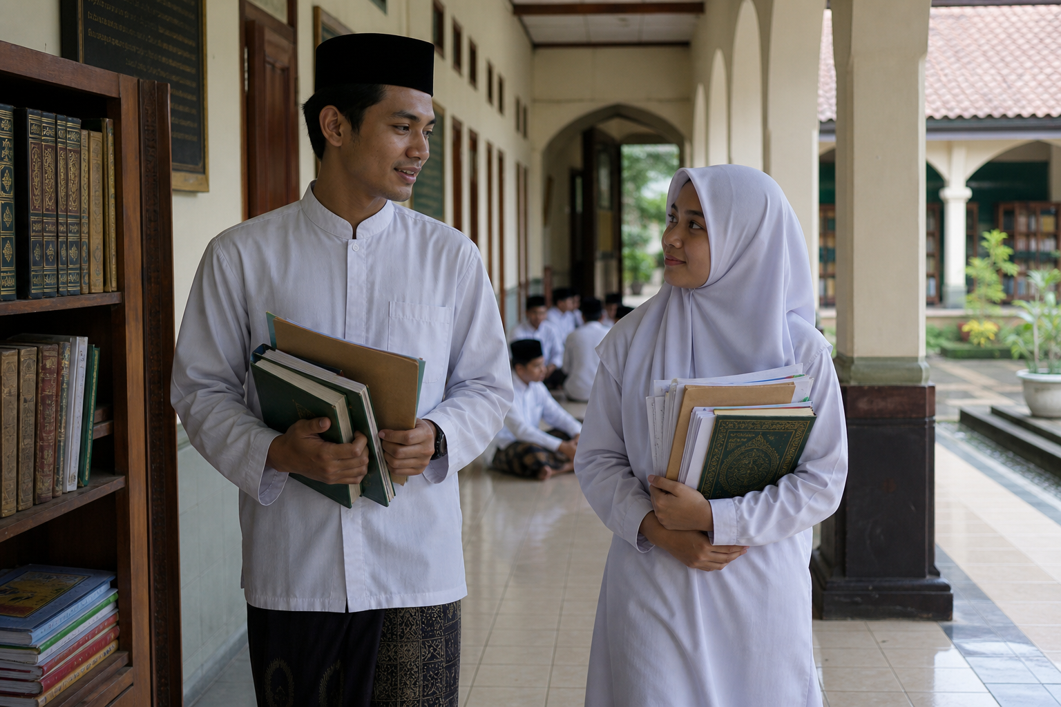 Foto jurnalistik untuk berita Kisah Cinta Ustaz dan Santriwati Brilian Menjadi Sorotan Dunia Pesantren