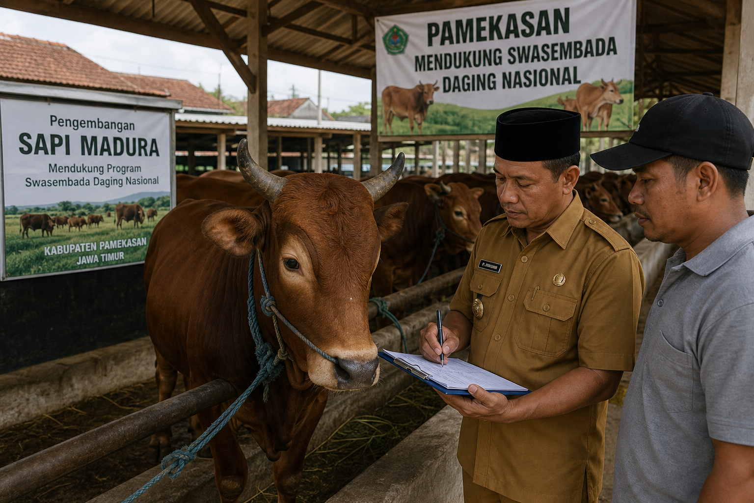 Foto jurnalistik untuk berita Pamekasan Andalkan Sapi Madura untuk Dukung Program Swasembada Daging Nasional